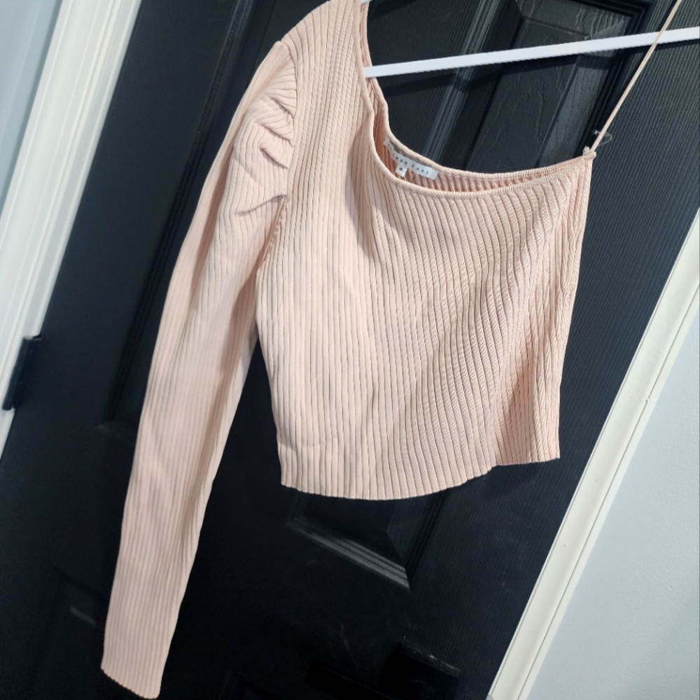 One sided pink sweater endless rose size medium